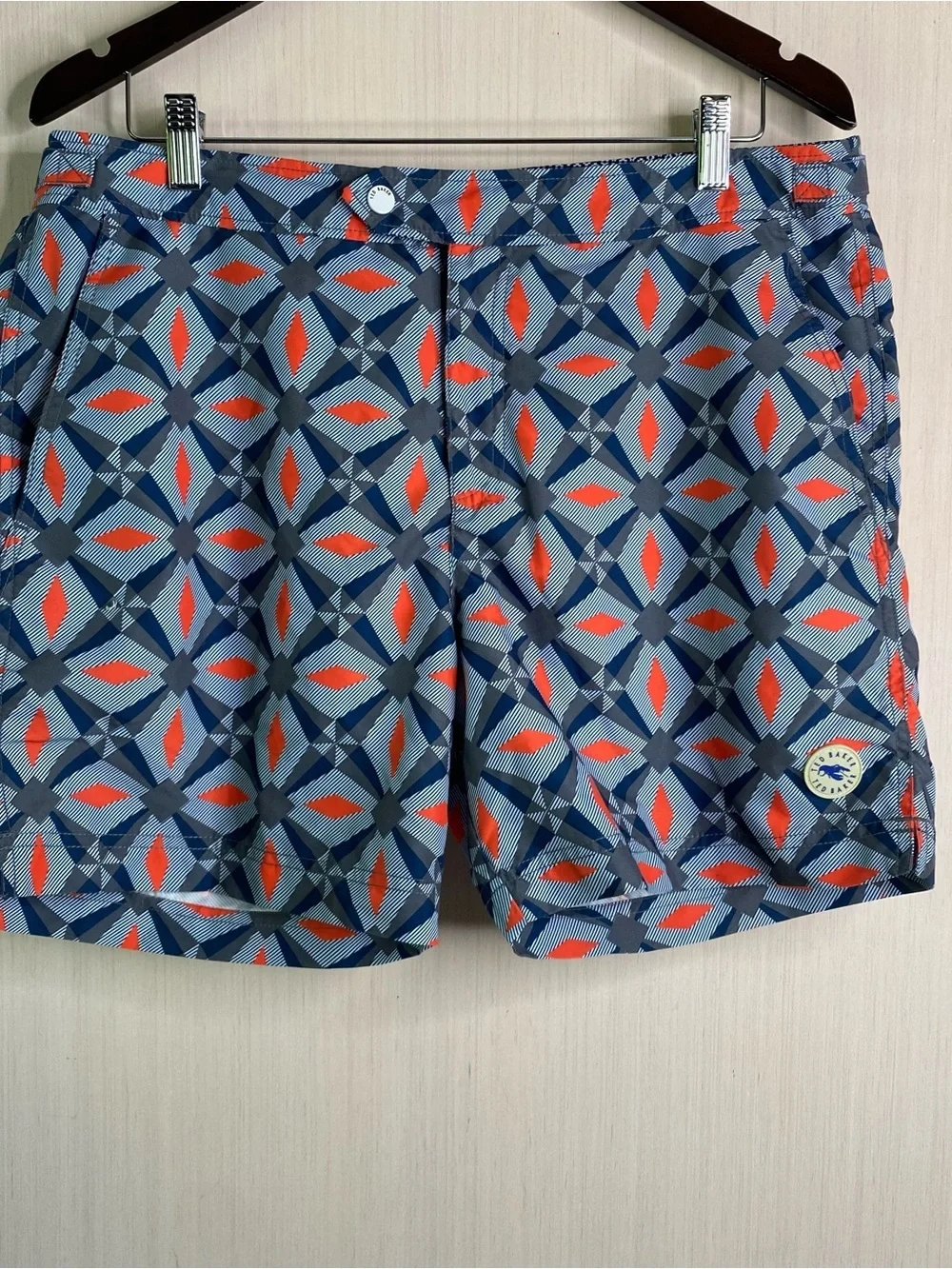 Ted Baker London Men’s Geometric Print Swim Shorts Multicolor UK Size 4 US Large
